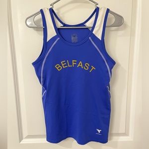 Vintage blue sports tank top